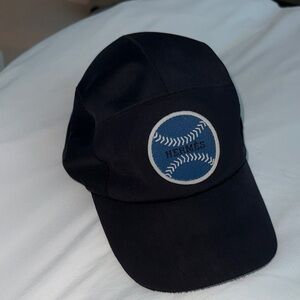 Hermes Dark Blue Baseball Cap with Embroidered Logo